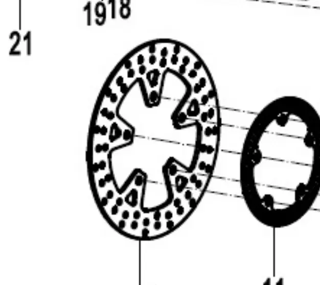 REAR BRAKE DISC, SR250