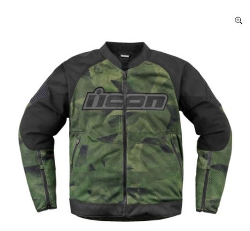 [2820-6707]  JACKET OVERLORD3 MESH CAMO GN LG 