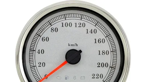 [2210-0465] Velocímetro Análogo/Digital Programable de 5" para Motocicletas Harley Davidson - Carátula Blanca